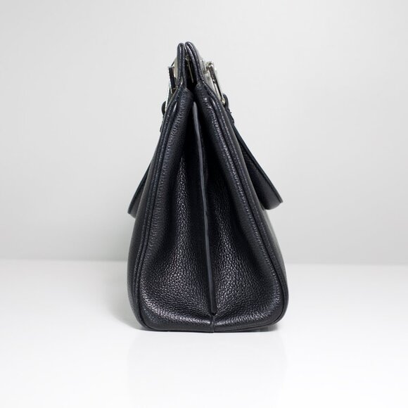 Gucci Zumi Black Leather Top Handle Bag with Multi-tonal Gold & Silver Hardware - Picture 4 of 13